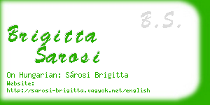 brigitta sarosi business card